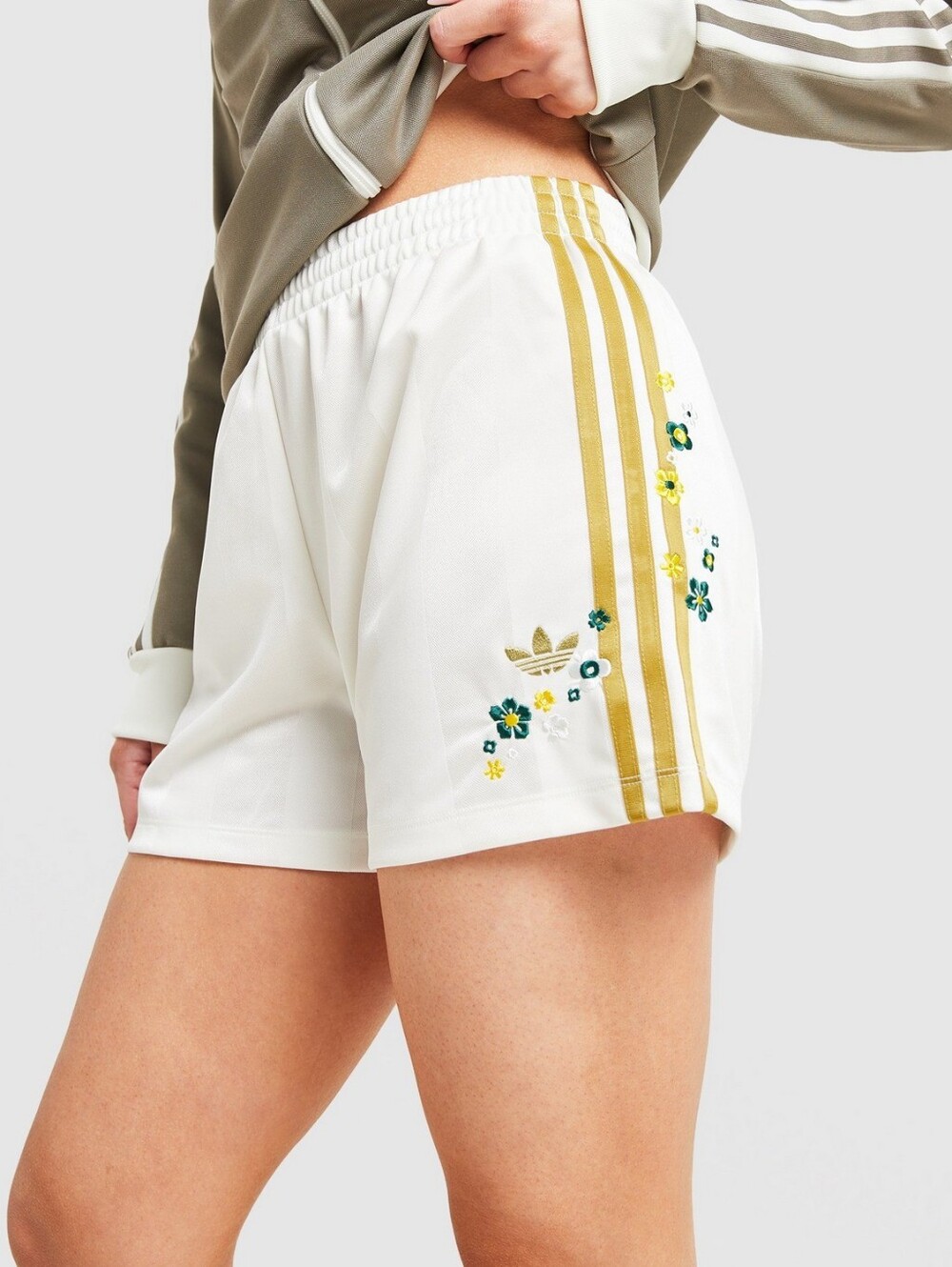 Adidas x Liberty London Floral Embroidered Firebird Shorts NWT Size XS